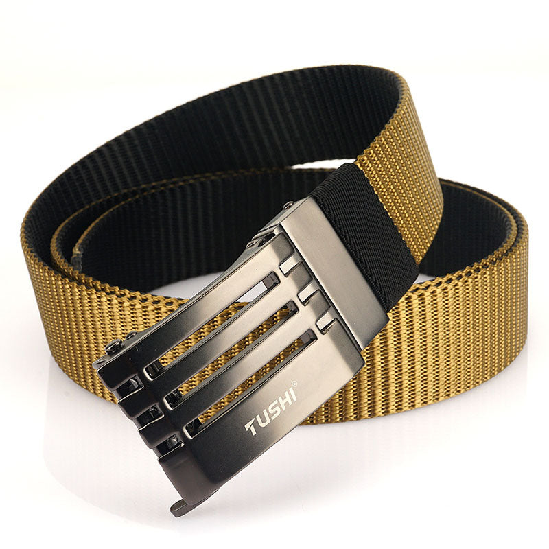 Men&#39;s Simple Rotary Automatic Buckle Belt