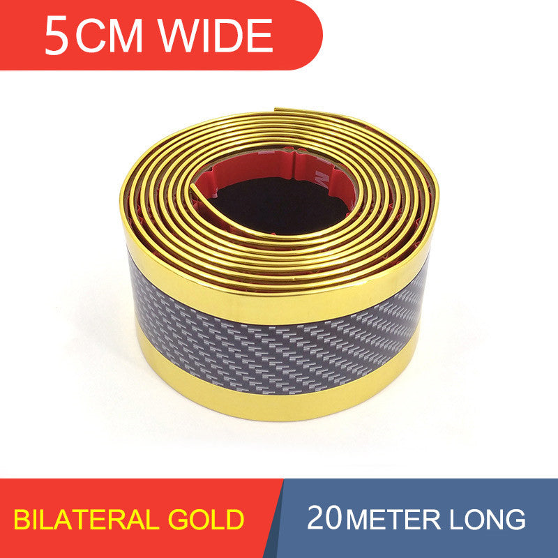 5D Carbon Fiber Car Bumper Protection Bar Threshold Sticker