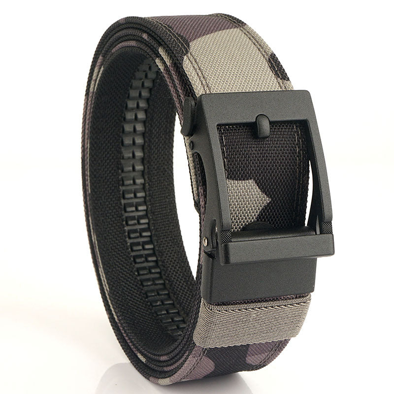 Outdoor Casual Dual-use Men&#39;s Automatic Buckle Belt Thickened Hardened Double-layer Hanging