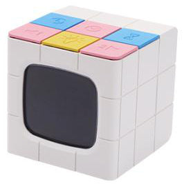 USB Charging Voice Control Alarm Clock Creative Time Rubik&#39;s Cube Model Crafts Home LED Eye Care Night Light Cartoon For Home