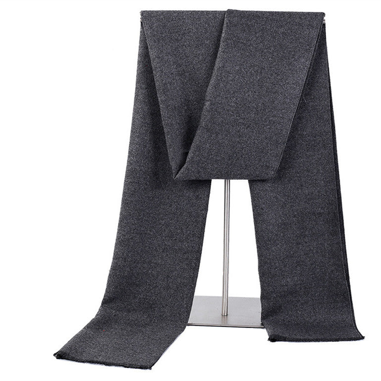 Men&#39;s Fashionable All-matching Pure Color Warm Keeping Scarf