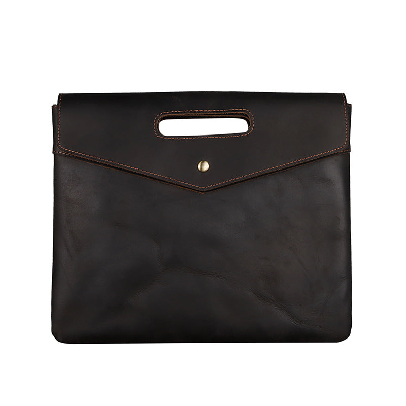 Genuine Leather Men&#39;s Briefcase Vintage Business