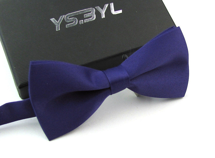 Matte Men&#39;s Solid Color Wedding Bow Tie Gentleman Polyester