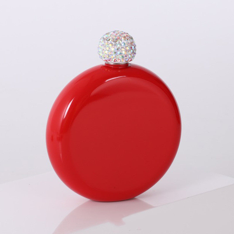 Portable Small Wine Bottle 304 Stainless Steel Full Drill Mini