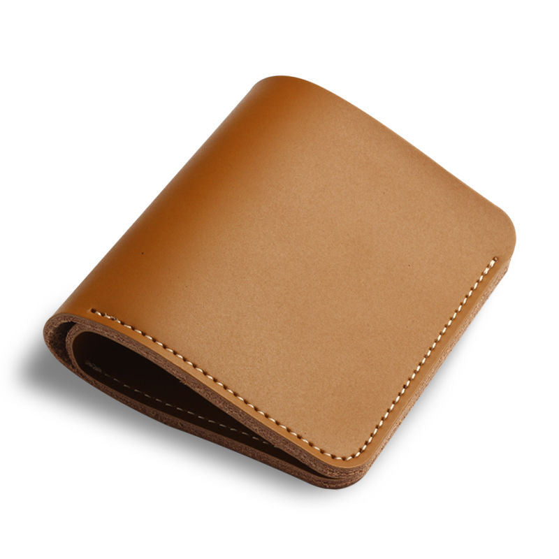 Men&#39;s Short Two-layer Leather Wallet