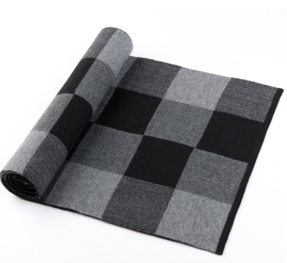 Men&#39;s scarf wool plaid scarf scarf winter scarf processing wholesale gift ladies knitting stitching