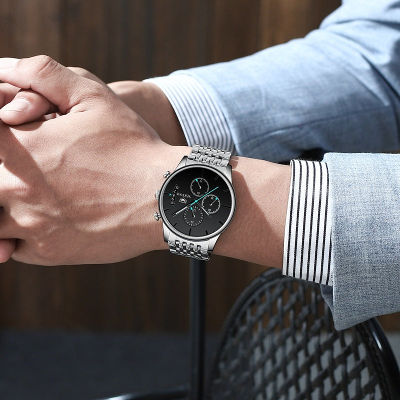 Men&#39;s solid steel watch