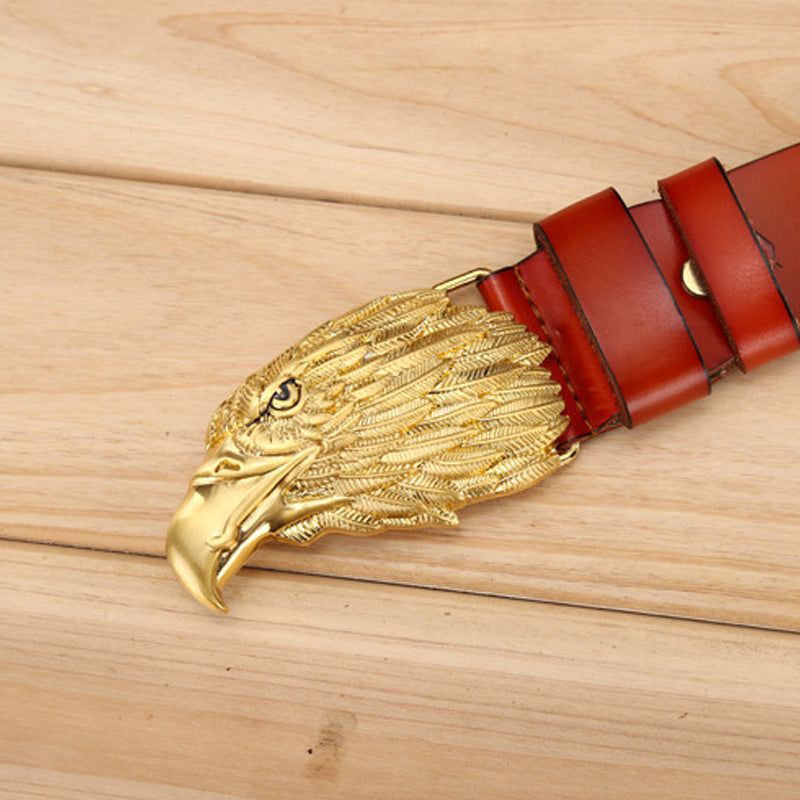 Personalized Eagle Head Buckle Men&#39;s Belt