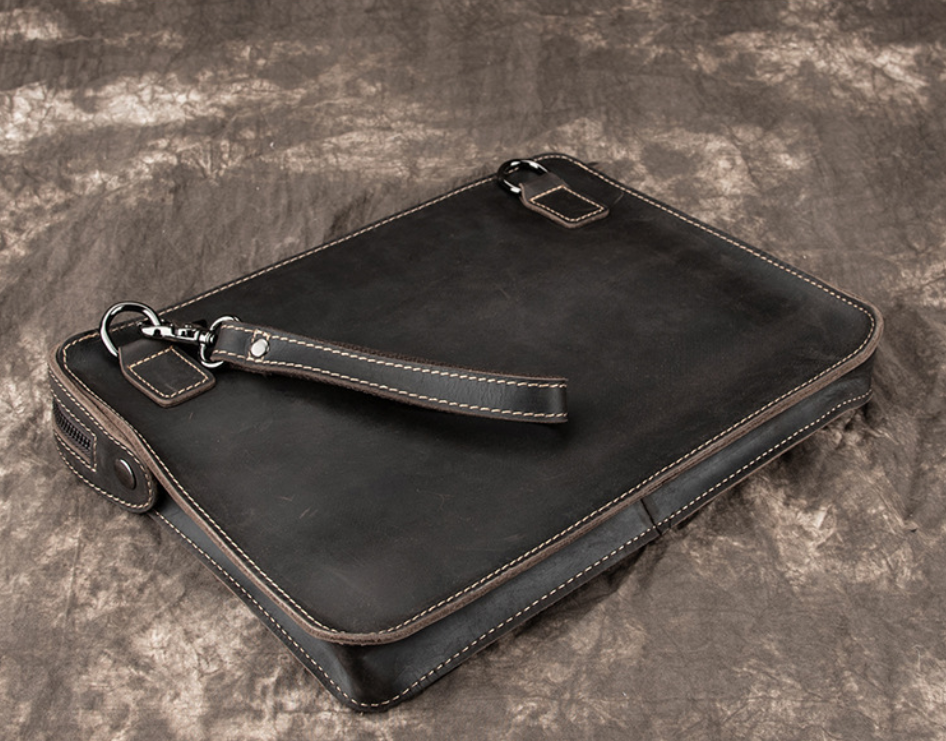 Men&#39;s business leather shoulder bag