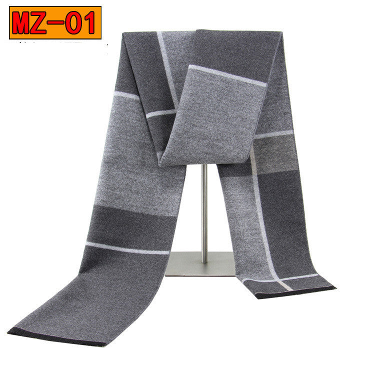 Men&#39;s warm winter thick plaid scarf