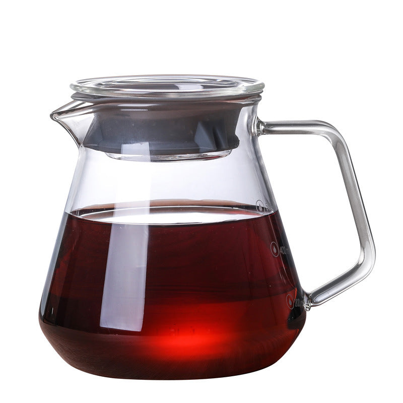 High Borosilicate Heat-Resistant Glass Sub-Pot, Hand Coffee Pot