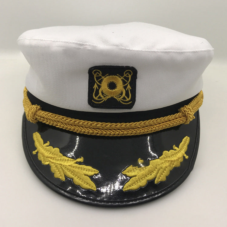Korean version of retro men and women Navy blue navy cap