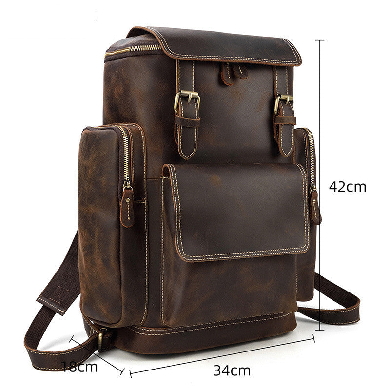 Men&#39;s leather backpack