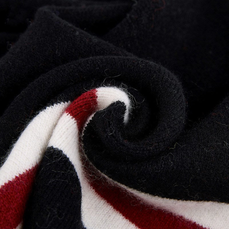 Cashmere striped scarf