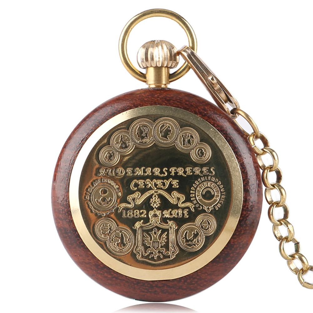 Mahogany Roman Pocket Watch