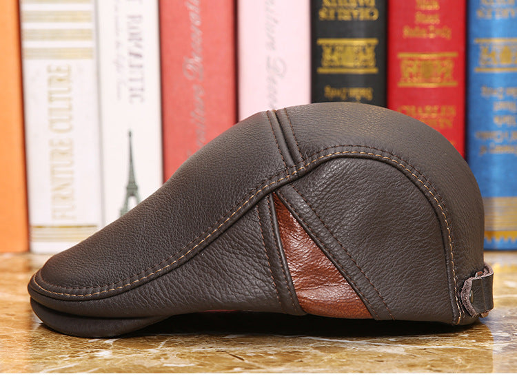 Men&#39;s leather cap