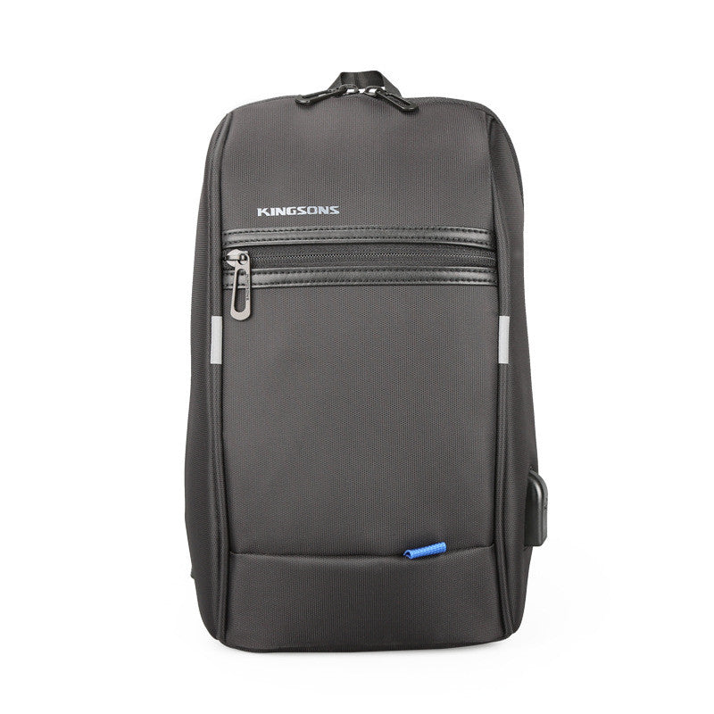 Crossbody chest bag male USB charging chest bag men&#39;s small bag