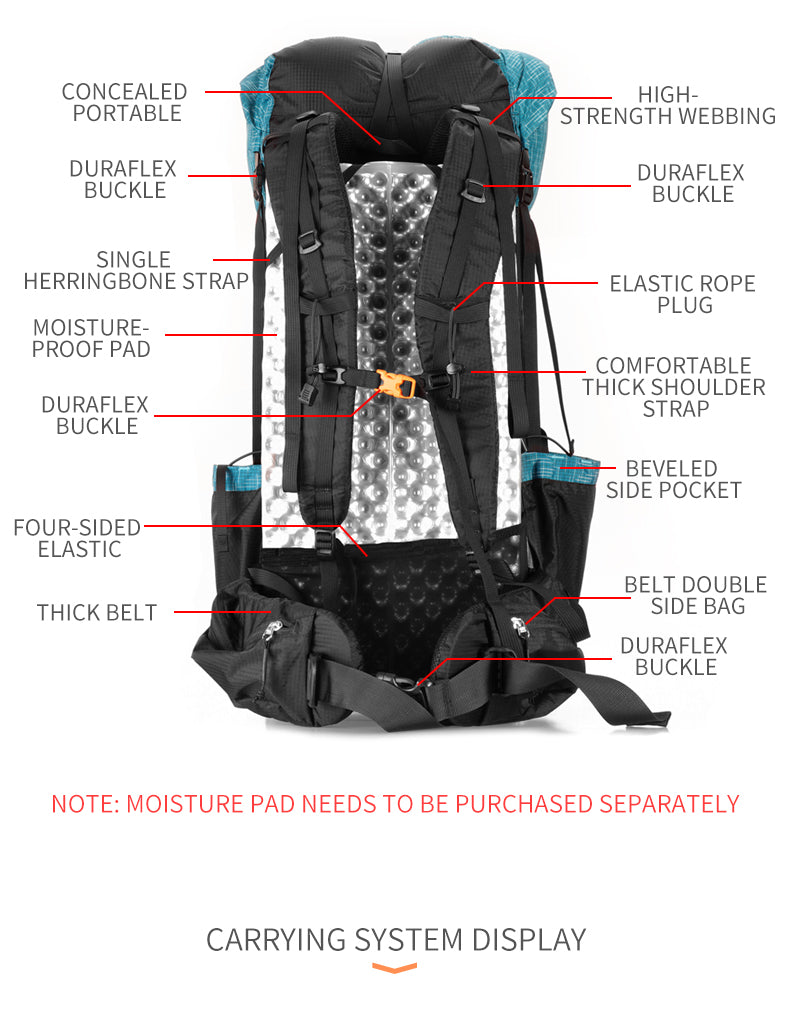 Large capacity and ultra-light backpack