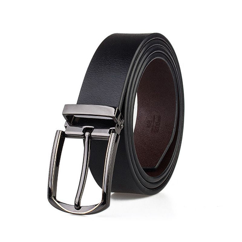 Men&#39;s Business Casual Leather Belt Pin Buckle Belt