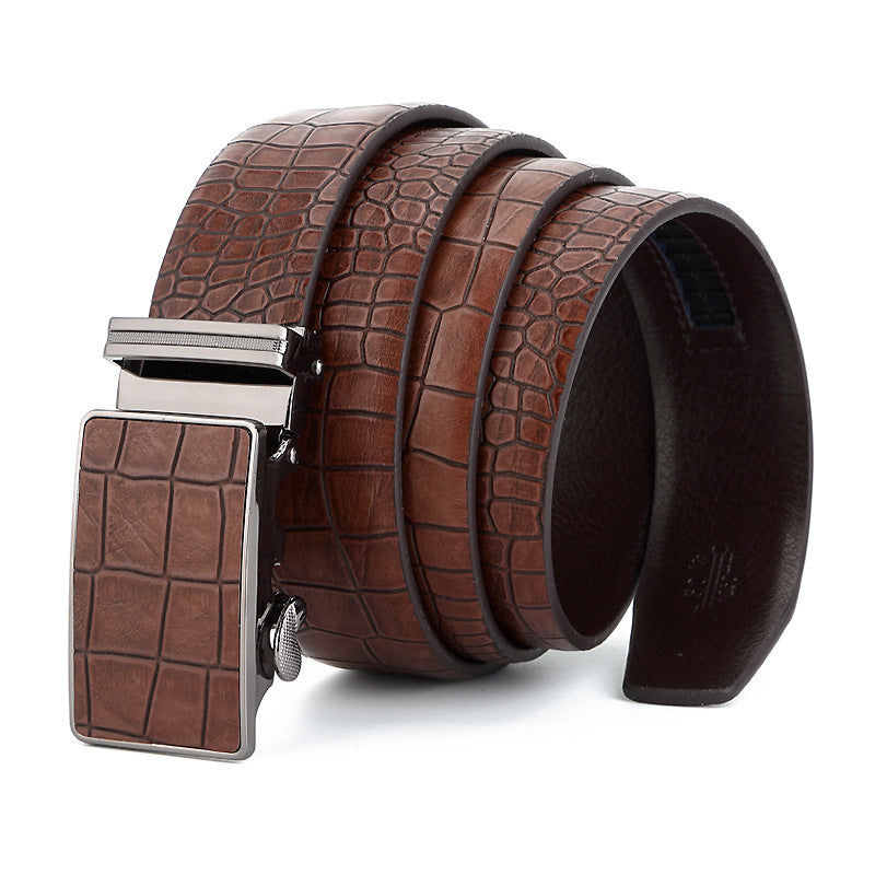 Men&#39;s Belt Korean Style Automatic Buckle