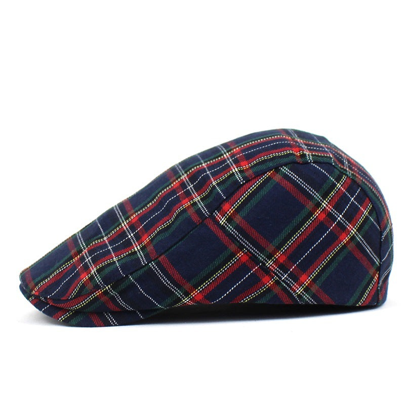 Women&#39;s Art Contrast Plaid Painter Hat