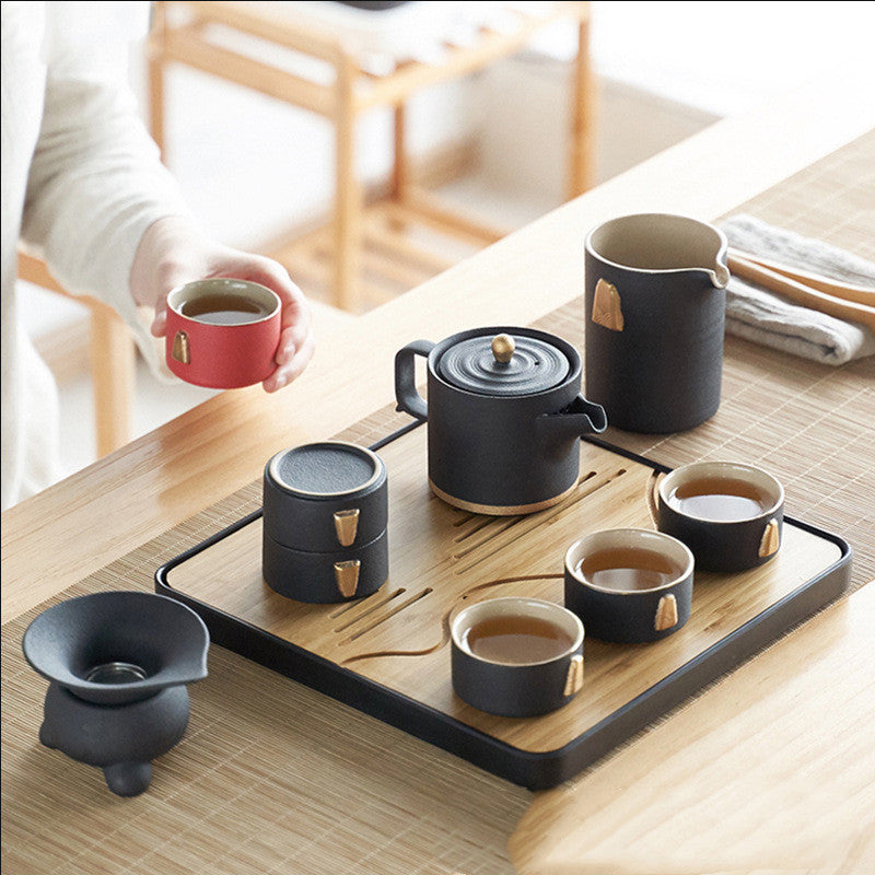 Japanese stoneware Kung Fu tea set