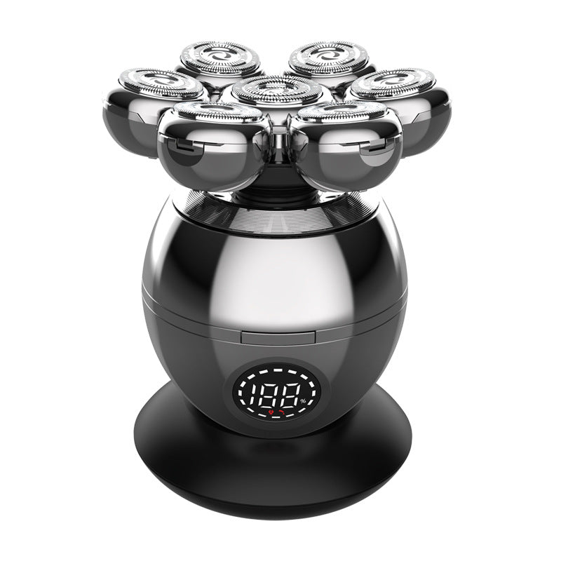 Men&#39;s Electric Shaver Floating Head  USB Charging Dock LCD Waterproof Portable Nose Hair Trimmer Bald Razor Machine Shaving