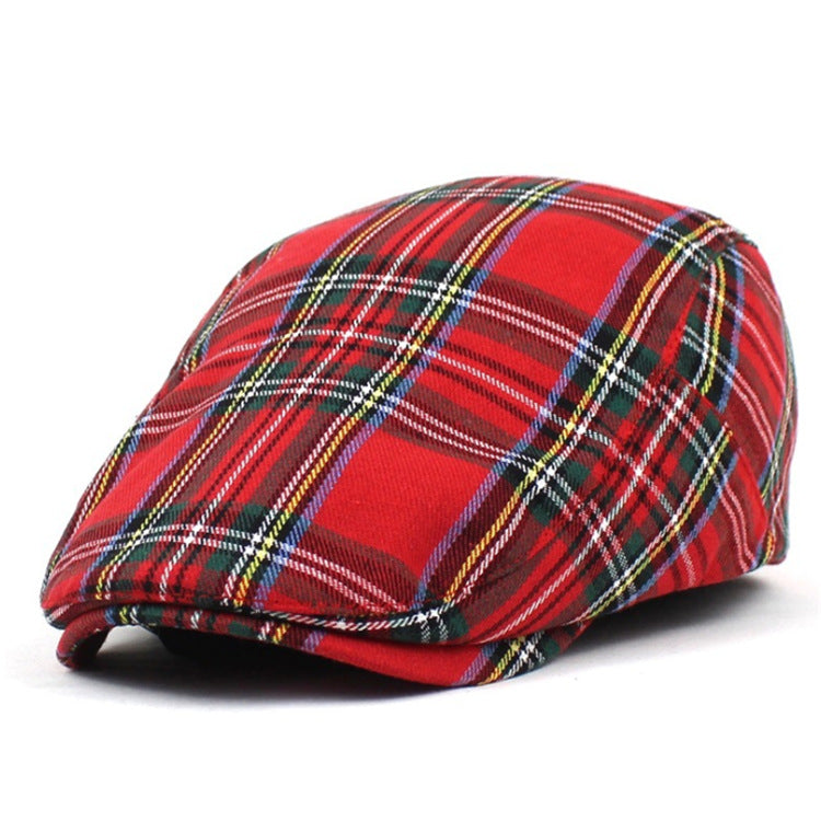Women&#39;s Art Contrast Plaid Painter Hat