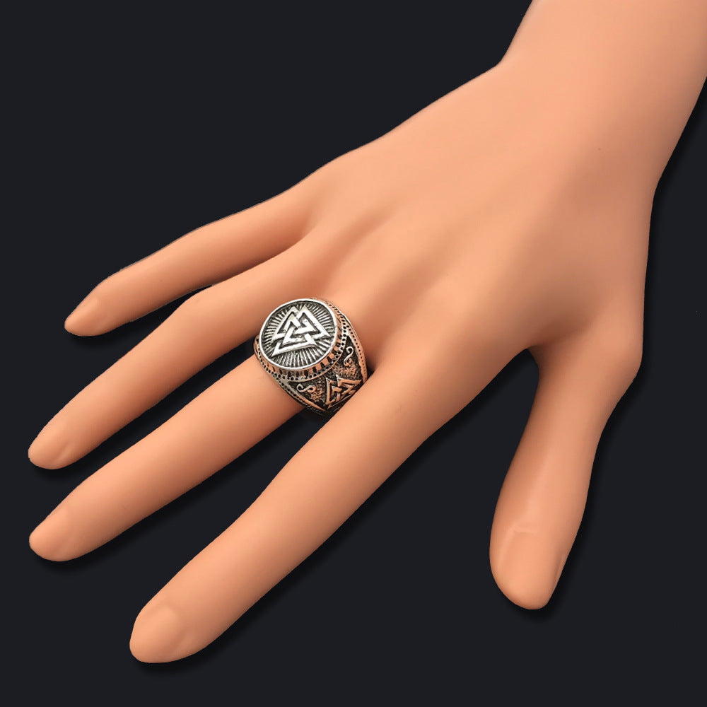 Odin logo men&#39;s vintage ring
