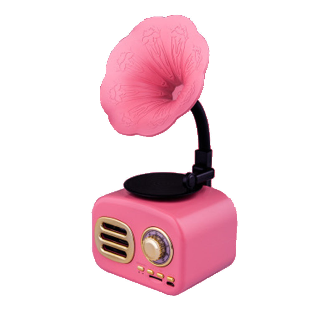 Retro gramophone portable bluetooth speaker