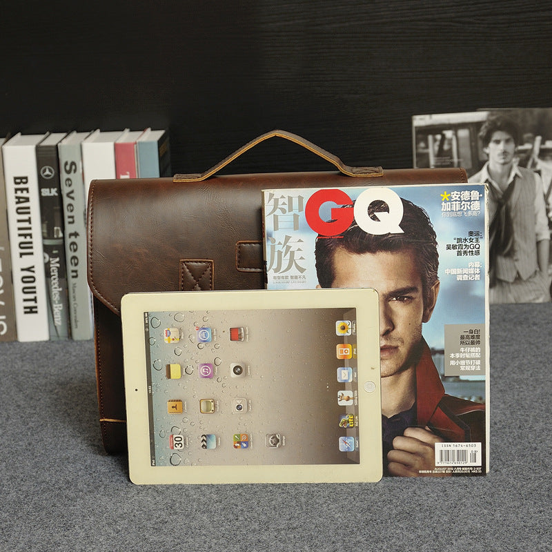 Da Vinci Leather Handbag briefcase men&#39;s classic single shoulder bag