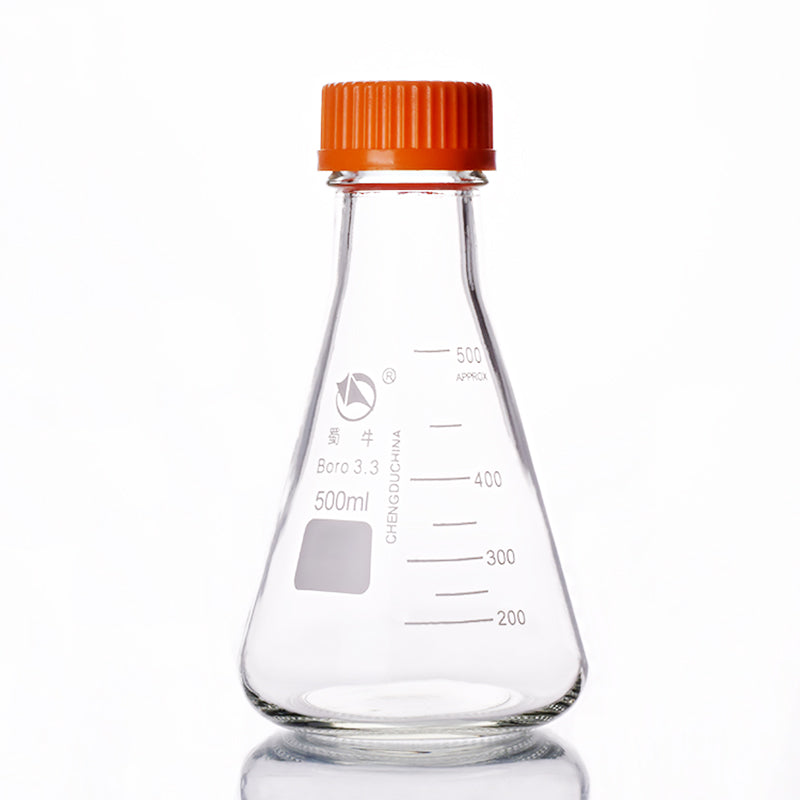 Borosilicate glass screw conical flask