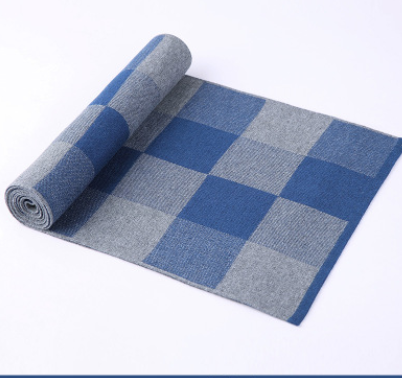 Men&#39;s scarf wool plaid scarf scarf winter scarf processing wholesale gift ladies knitting stitching