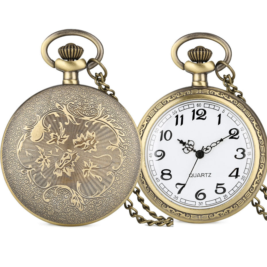Retro Roman digital display quartz retro Pocket Watch