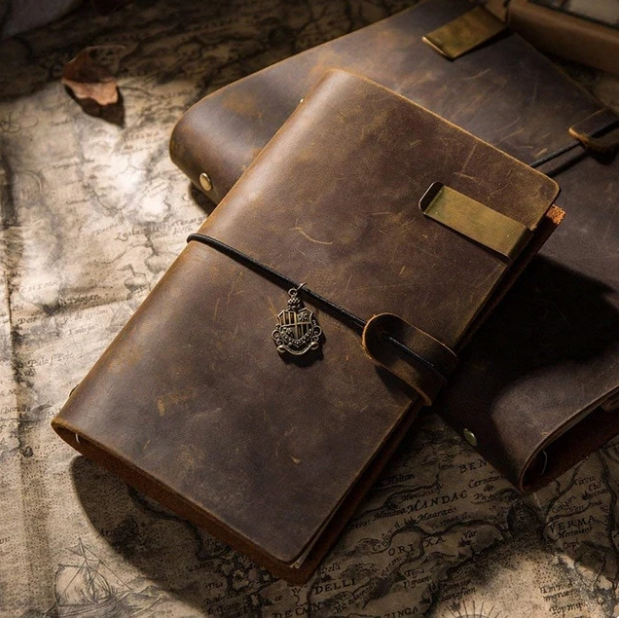 Handmade First Layer Leather Hand Account Binder Notebook