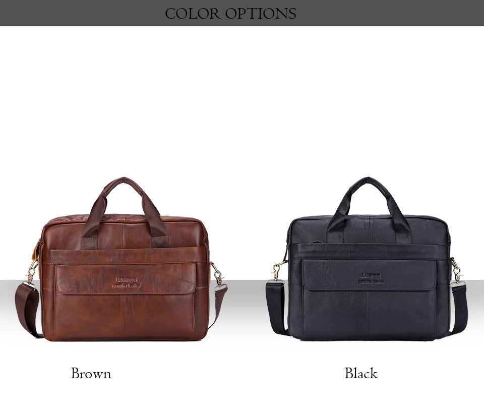 Men&#39;s first layer leather computer bag