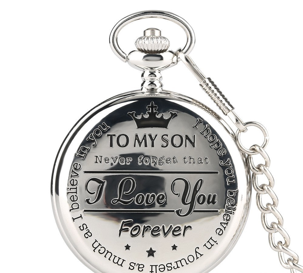 &quot;I LOVE YOU FOREVER&quot; Pocket Chain Watch