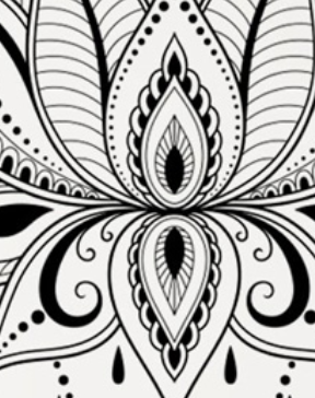 Paisley Lotus Mehndi Style Wall Sticker