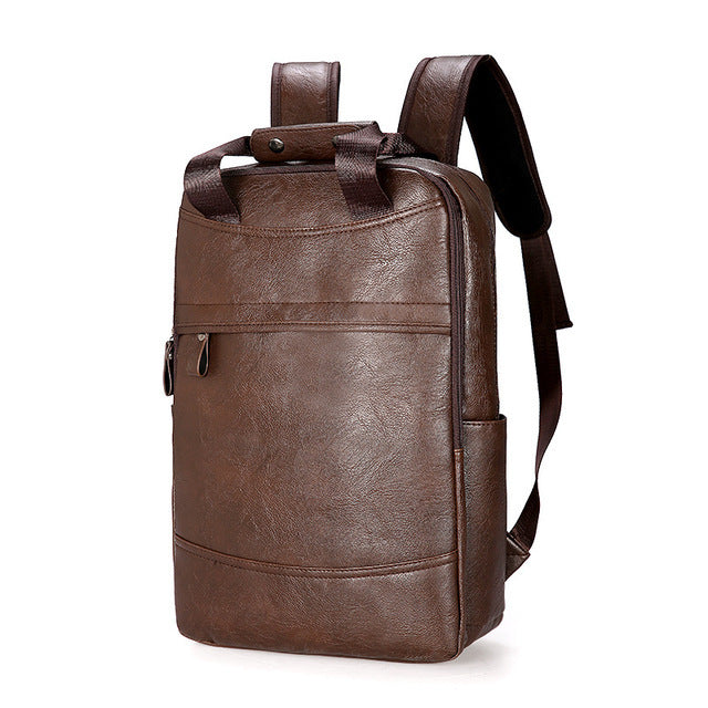Men&#39;s leather business simple Backpack