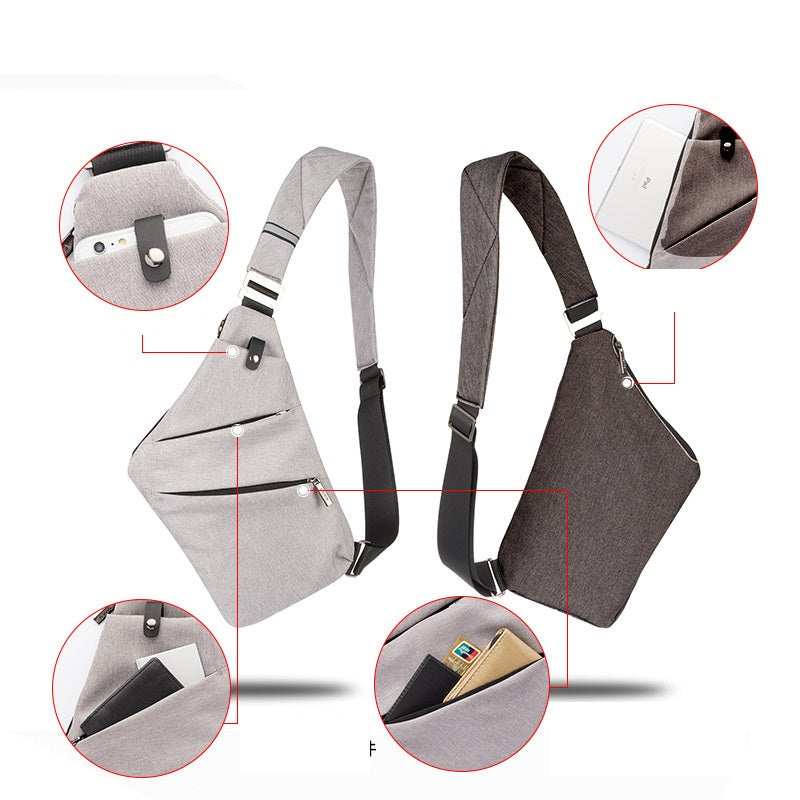 Stylish single shoulder bag Korean style casual nylon gun bag chest bag cross-body man chest bag