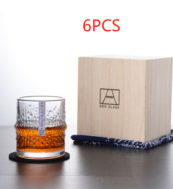 Creative Japanese Whiskey Hammered Wine Glass