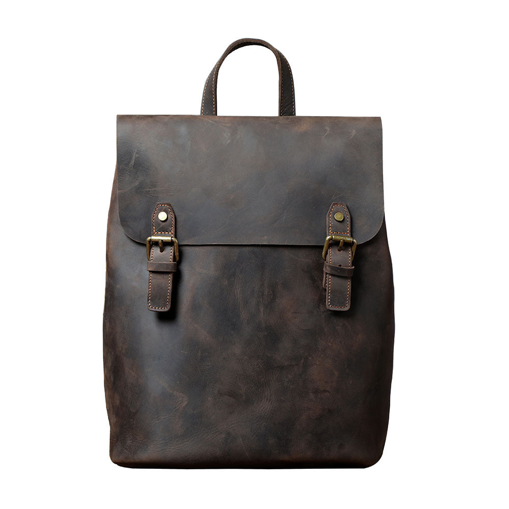Men&#39;s Vintage Top Layer Cowhide Backpack