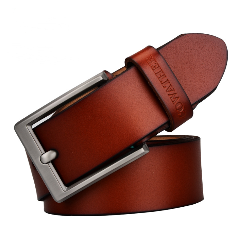 Casual leather wild leather belt fashion business men&#39;s pin buckle belt CF001