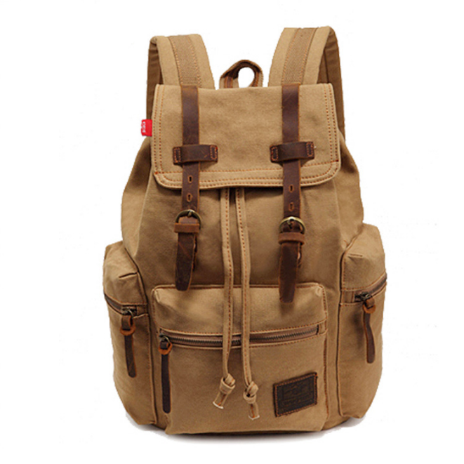 men&#39;s backpack vintage canvas backpack