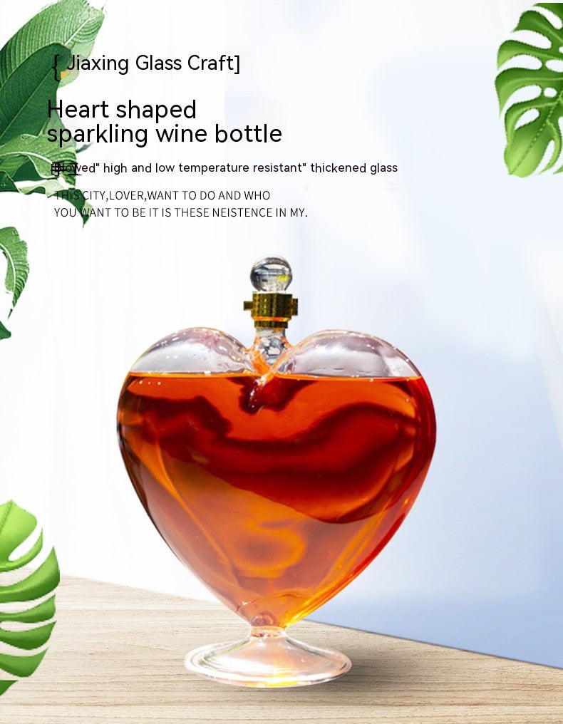 Heart-shaped Wine Fermentation Jar Craft Ornaments Wine Decanter