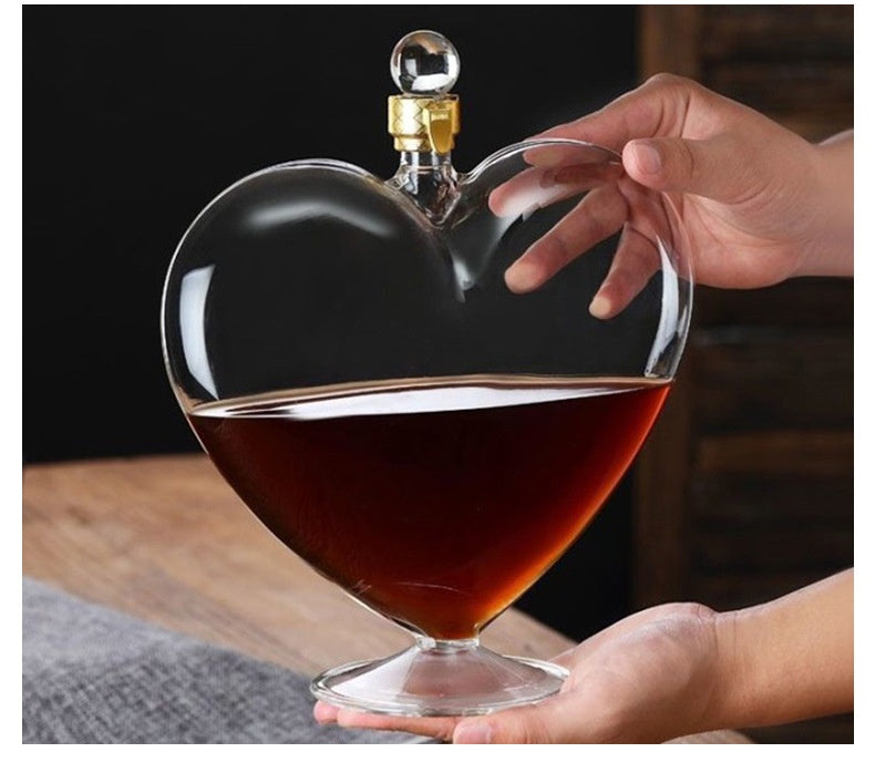 Heart-shaped Wine Fermentation Jar Craft Ornaments Wine Decanter