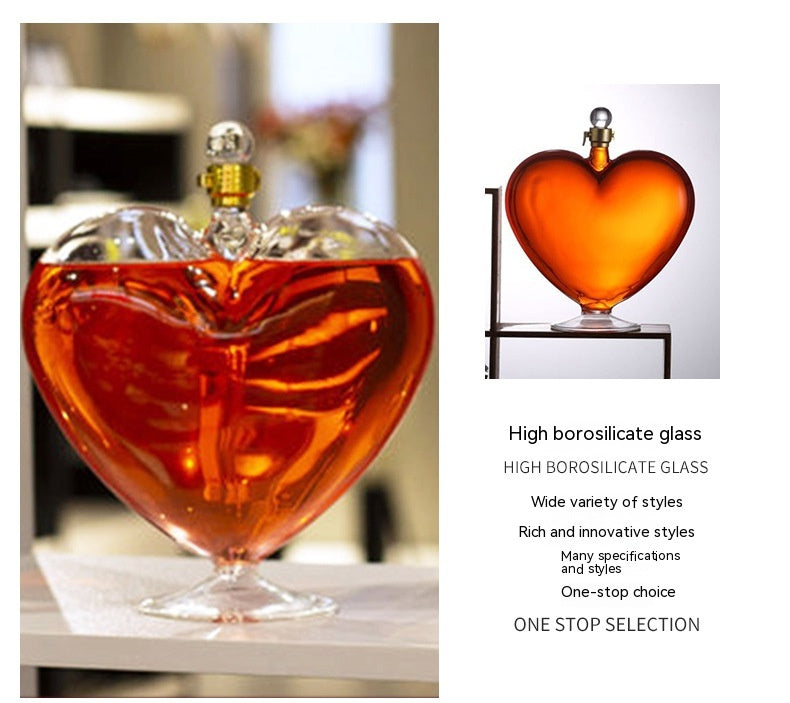Heart-shaped Wine Fermentation Jar Craft Ornaments Wine Decanter