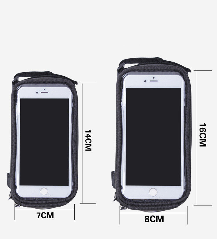 Touch screen mountain bike saddle bag