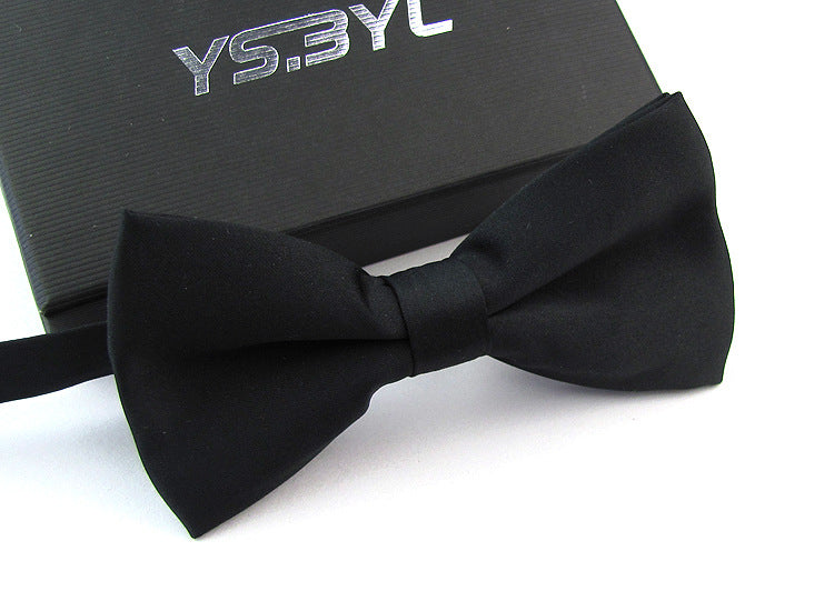 Matte Men&#39;s Solid Color Wedding Bow Tie Gentleman Polyester