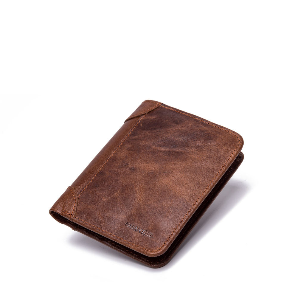 Men&#39;s Leather Multi-card Smart Anti-lost Wallet